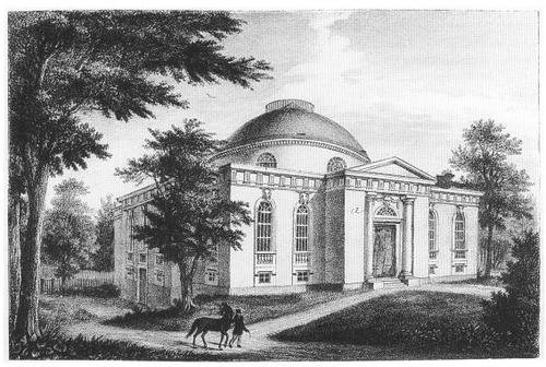  Anatomisches Theater. Lithographie nach einer Zeichnung von C.L. Müller, um 1800. (Aus: Denkmaltopographie Mitte, S. 72) 