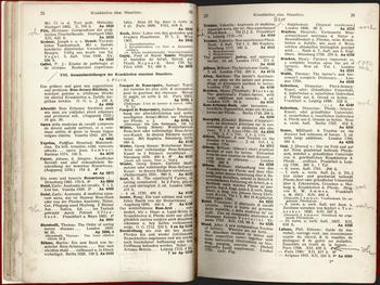 Ausschnitt Katalog (3): nur wenige Annotationen „vh“ = vorhanden: zum Verlust gehört u.a.: Ruini, Carlo: Anatomia del cavallo. 1599 Aa 4090