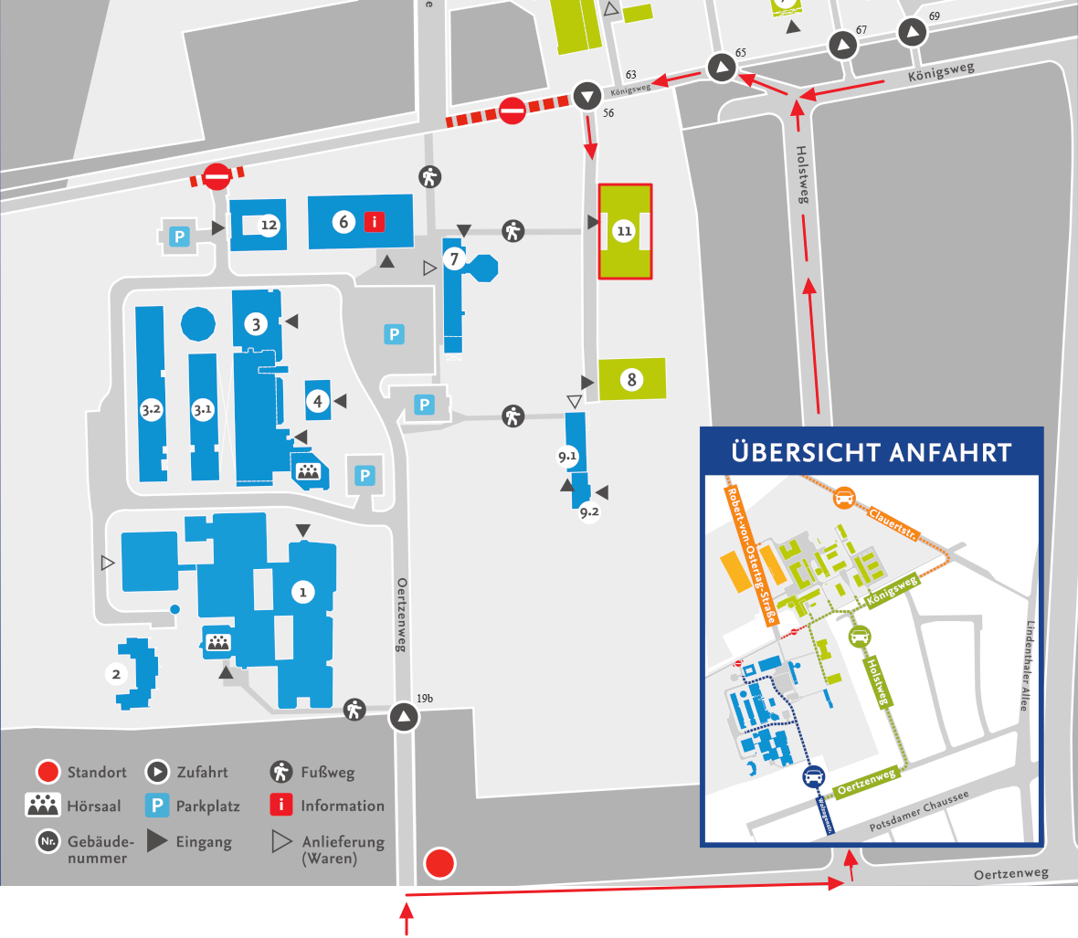 Lageplan Campus Düppel WE02