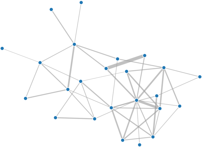 Network diagram of research- and publication activities of professors of the Faculty of Veterinary Medicine
