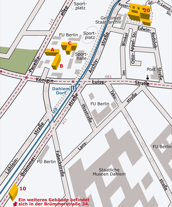 Lageplan des Standortes