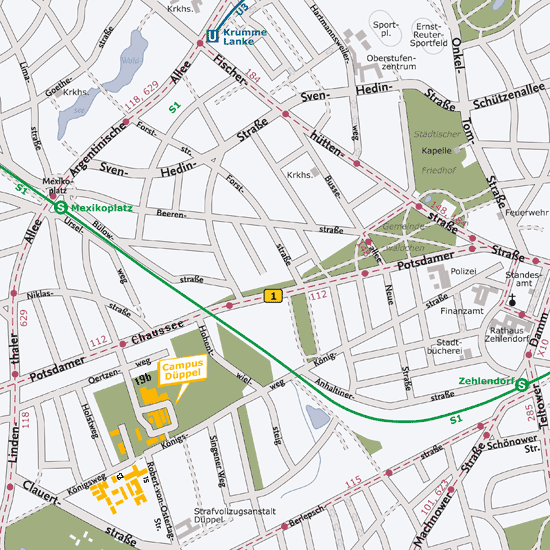 plan of the neighborhood of this campus